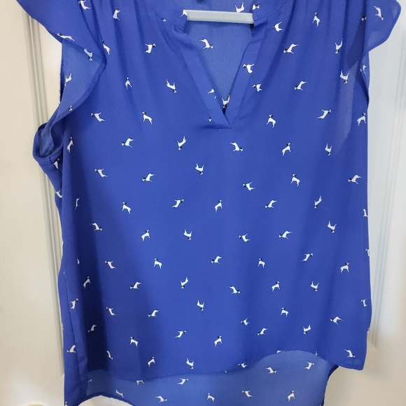 lipslied Tops - Blue blouse with dogs 🐕